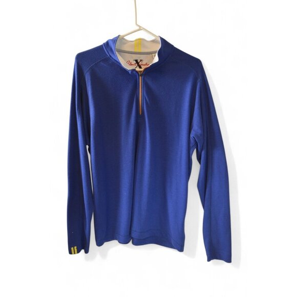 Robert Graham Pullover Mens 2XL Blue Quarter Zip Sweater Long Sleeve - Picture 1 of 3
